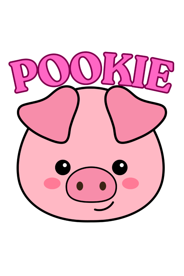 Women’s Pink “Pookie” Tank Top with Cute Pig Design