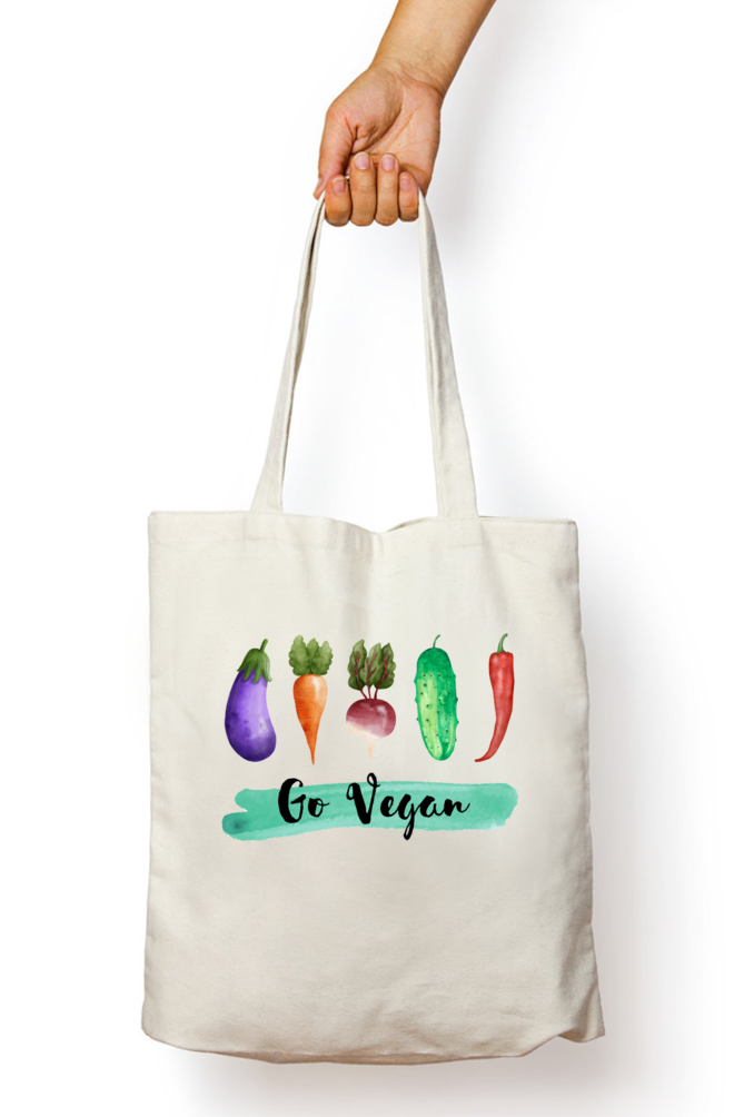 GO Vegan Vegetable Tote Bag