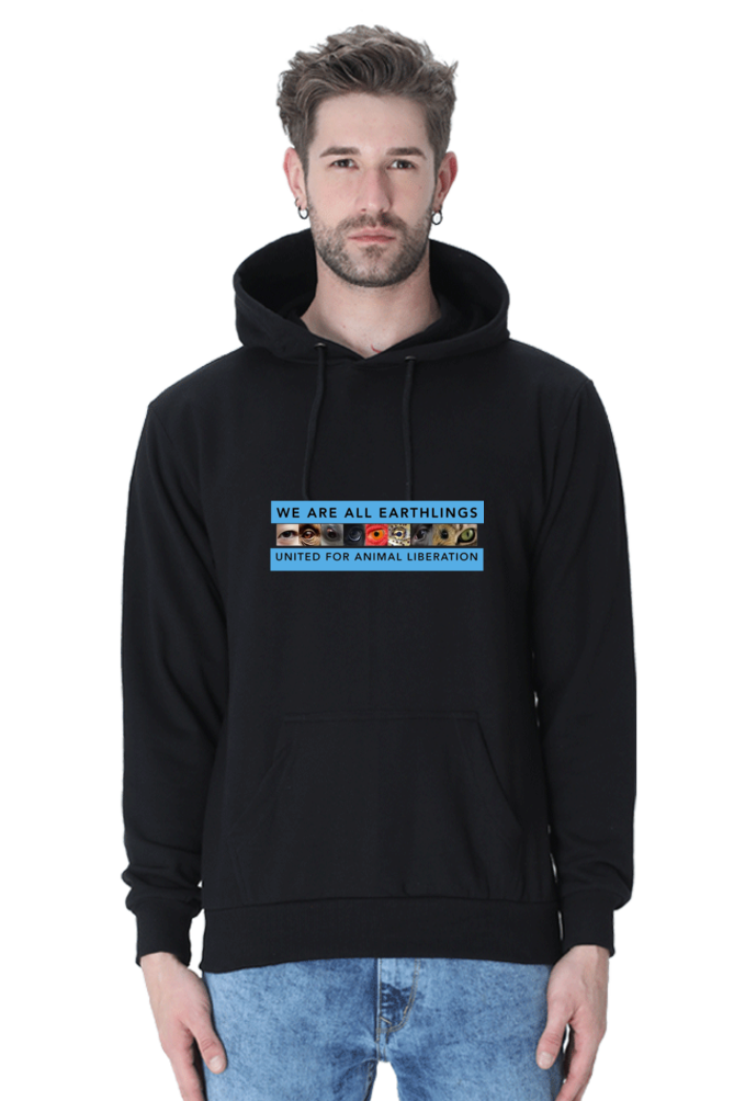 We are all earthlings- United For Animal Liberation Unisex Hoodie