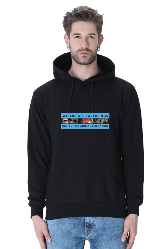 We are all earthlings- United For Animal Liberation Unisex Hoodie